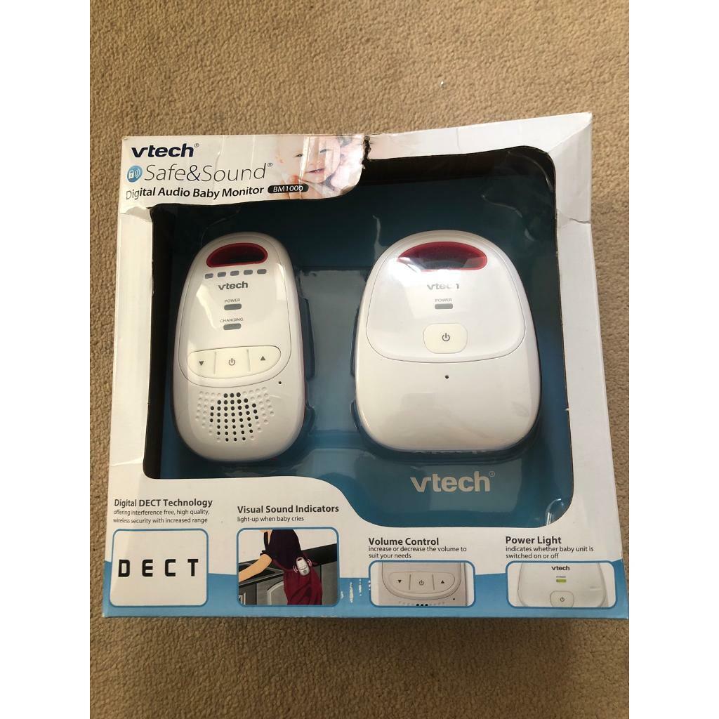 vtech safe & sound digital audio baby monitor bm1000
