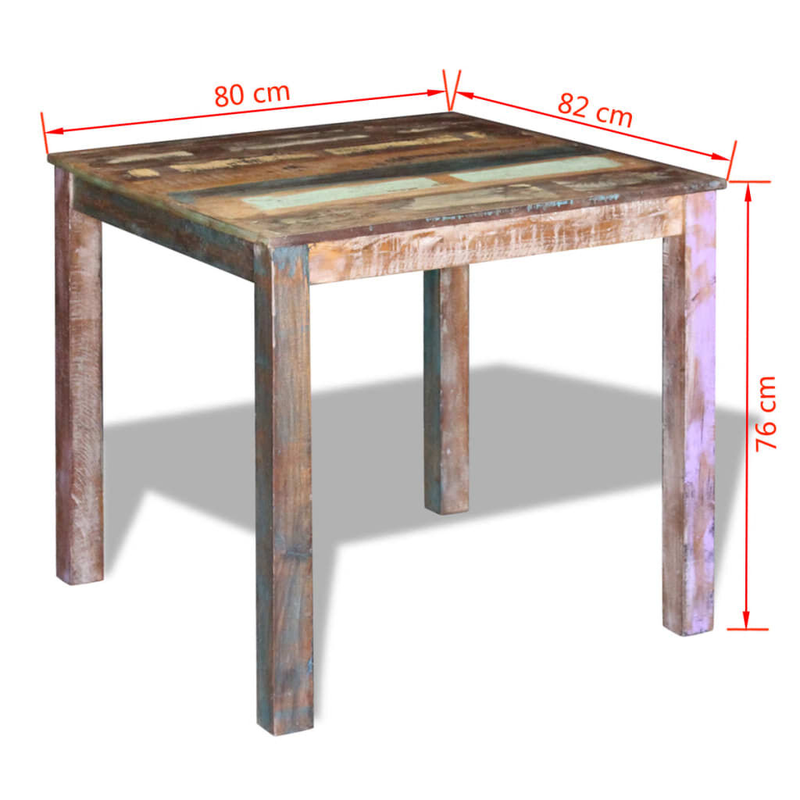 New Industrial Rustic Vintage Wooden Reclaimed Wood Square Kitchen Dining Table