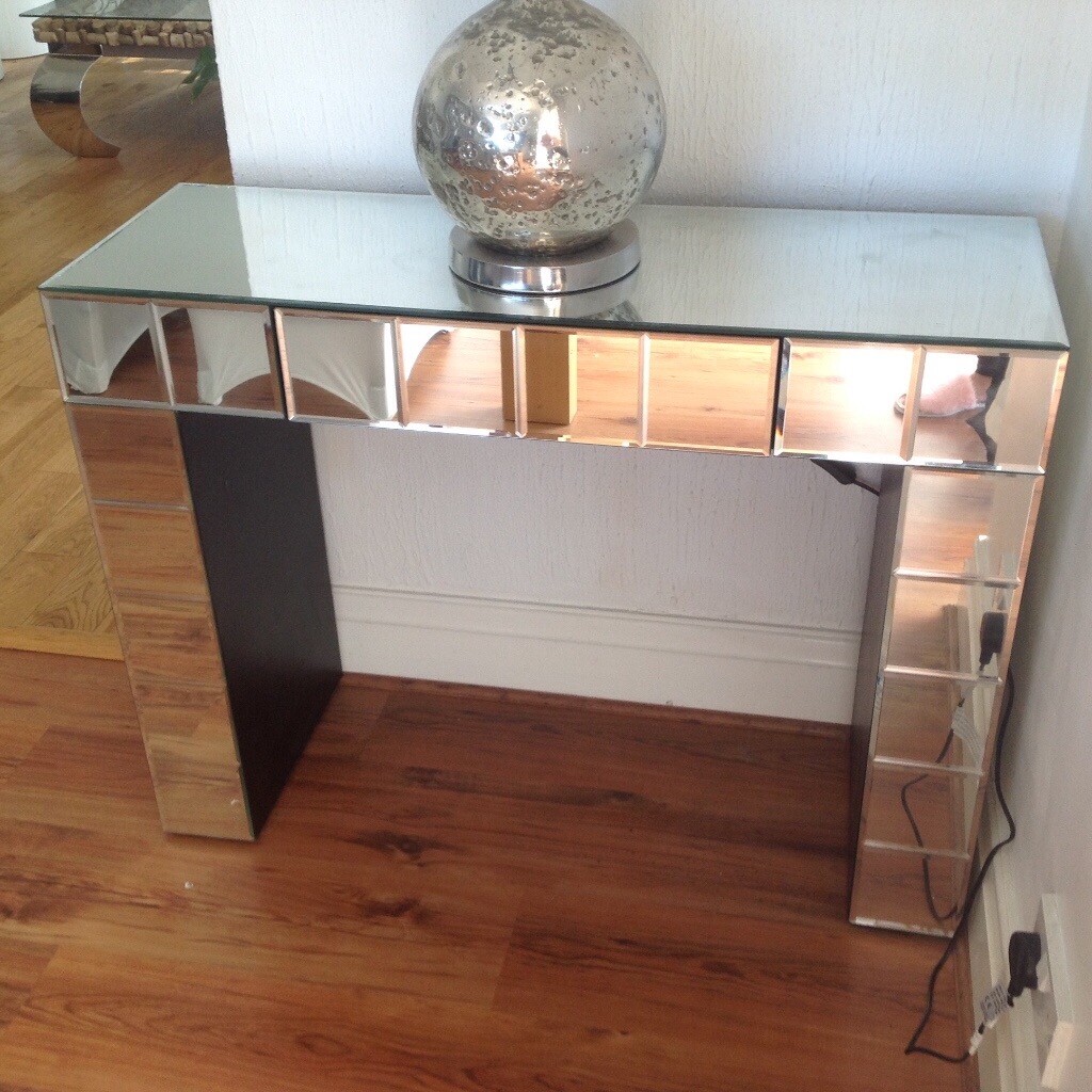 NEXT Mirrored Glass Dressing Table/Console Table in Hull, East