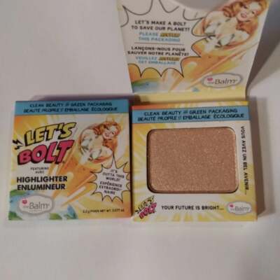 Lot of 2 THEBALM COSMETICS Let's Bolt Highlighter 2.2g/0.077oz each Single Trave