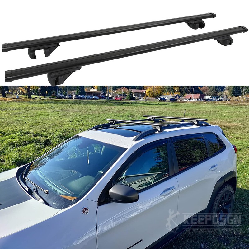 For GMC Terrain 2010+ 53" Roof Rack Cross Bar Aluminium Luggage Carrier w/ Lock