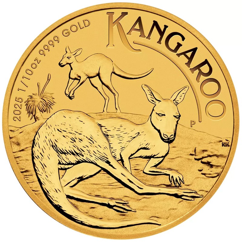 Australien 15 $ 2025  KÃ¤Nguru Nugget  1/10 Oz Gold GoldmÃ¼Nze St / Bu