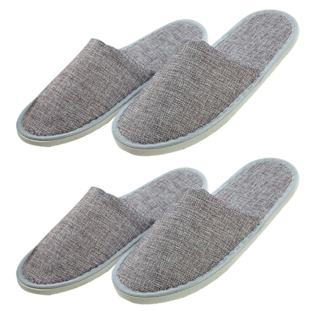 2 Pair Soft Unisex Disposable Slipper Simple Shoes Portable Slippers