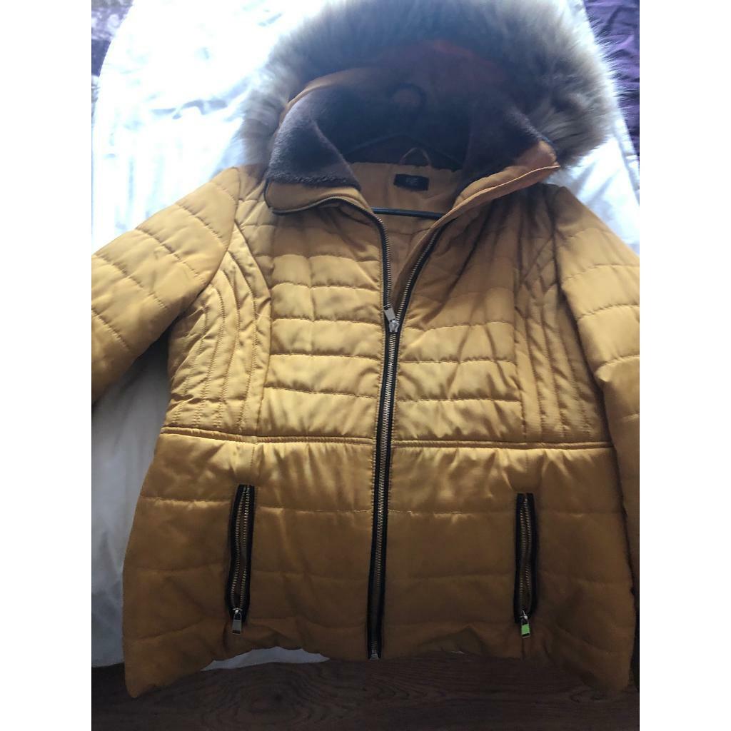 mustard padded jacket tesco