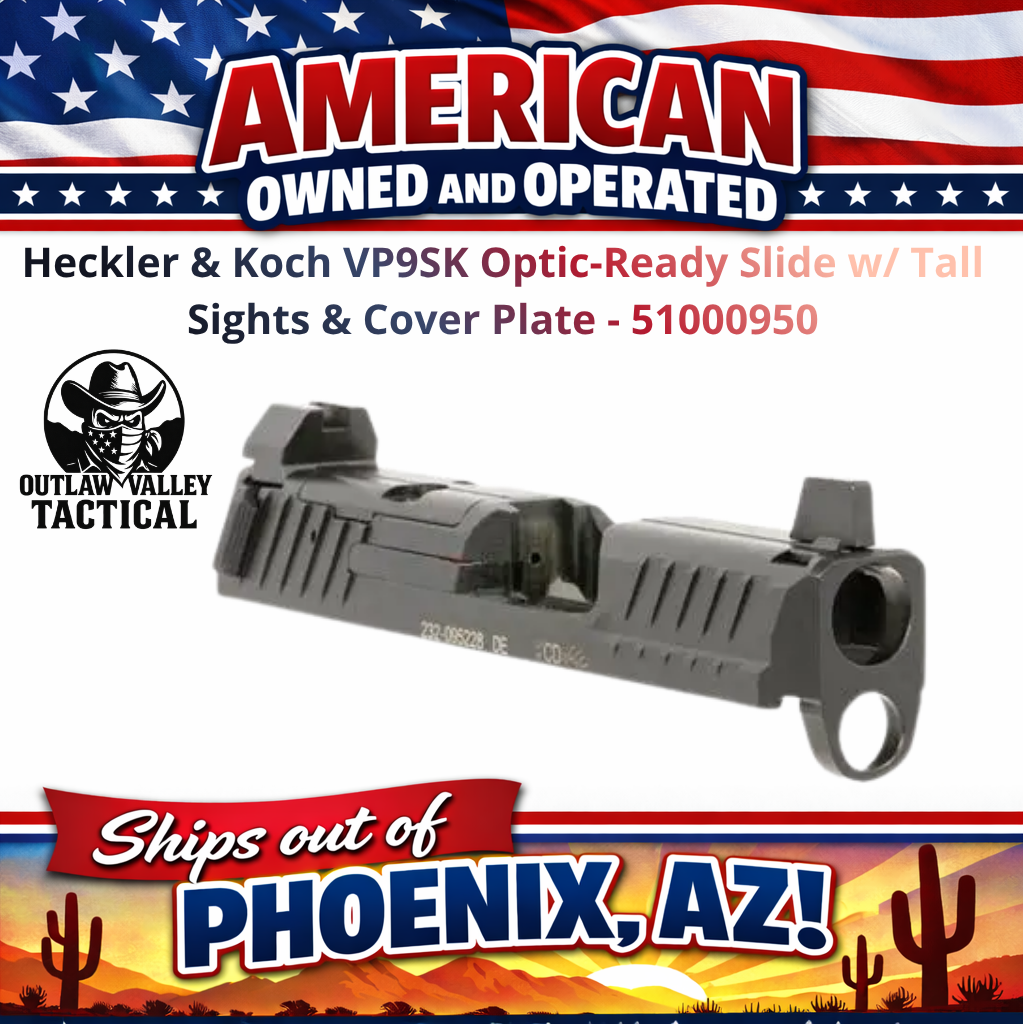 Heckler & Koch VP9SK Optic-Ready Slide w/ Tall Sights & Cover Plate #51000950