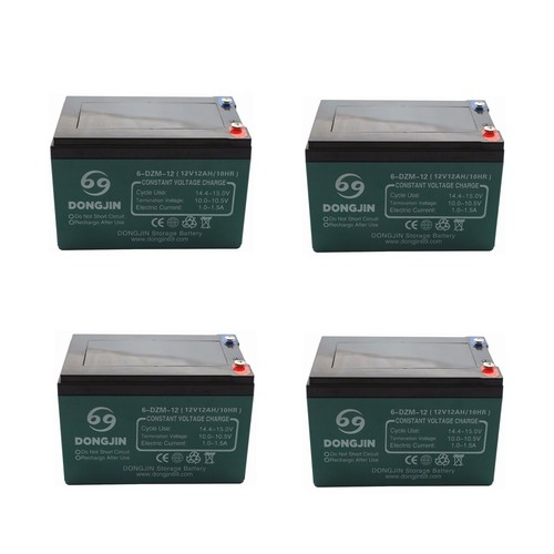 4 Pack 6-DZM-12 12V 12Ah Battery  for Electric tricycle, Trike, Xtreme Scooter