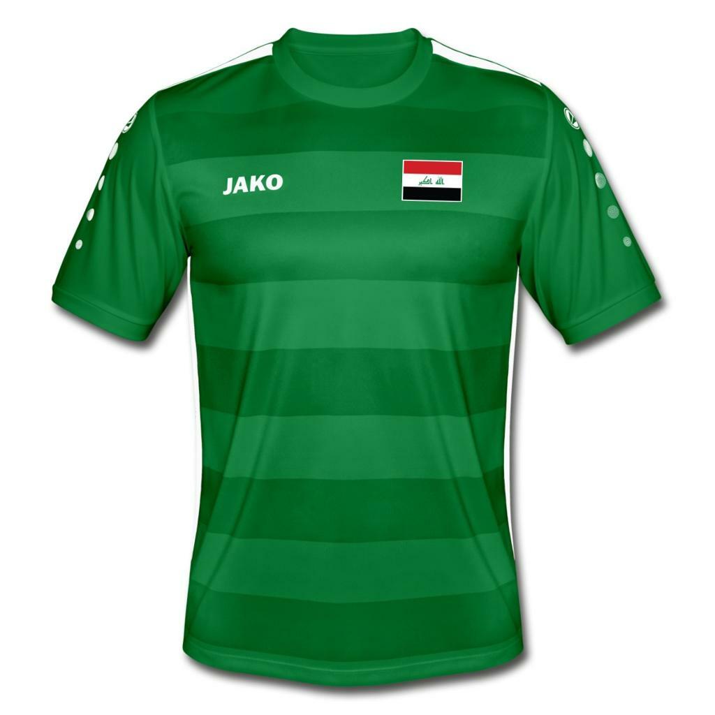 Iraq National Football Soccer Team Shirt Jersey 2019 (green/white) | in