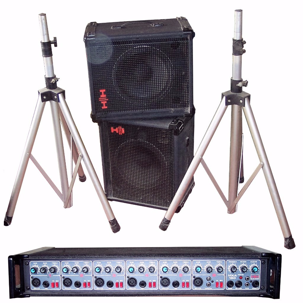 HH Amplifier & Speakers Plus Stands 100 Watt Ideal For Bands, Public