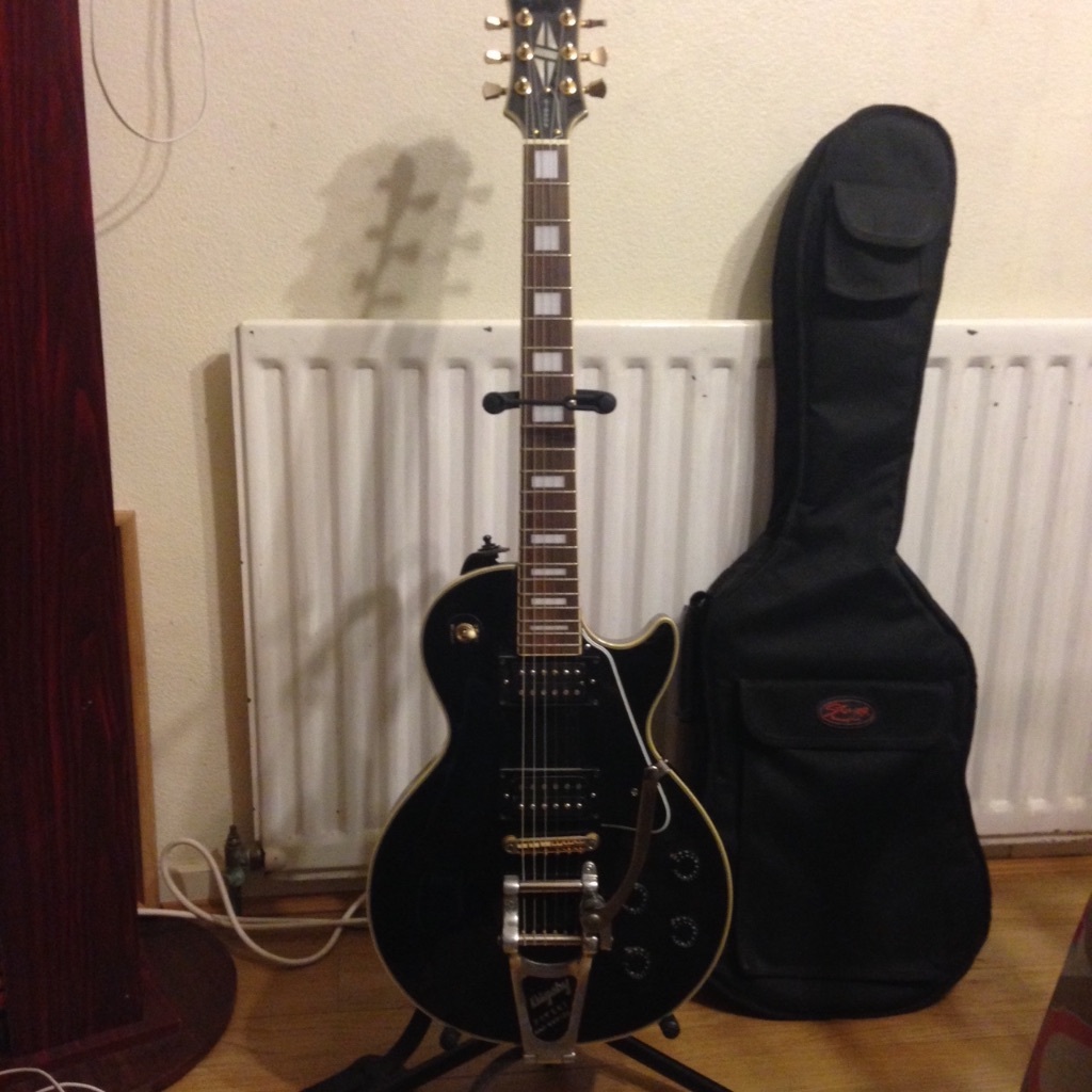 EPIPHONE LES PAUL CUSTOM WITH BIGSBY TREMOLO BAR 90S MADE IN KOREA