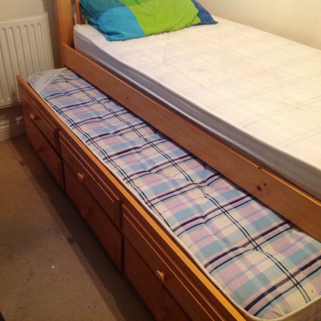 Single Bed With Trundle And Drawers In Cirencester