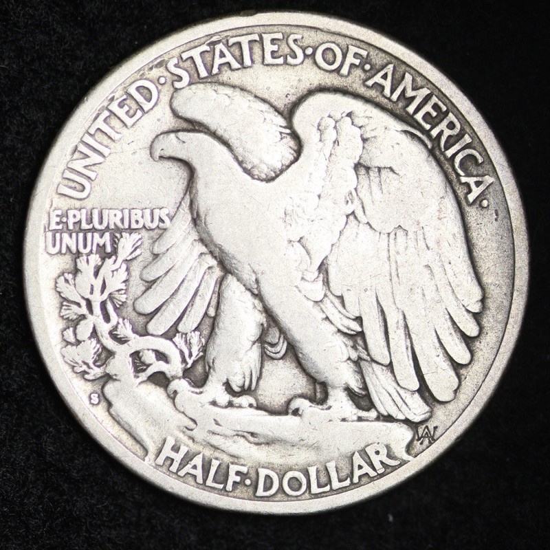 1921-S Walking Liberty Half Dollar CHOICE FINE FREE SHIPPING E371 KHK