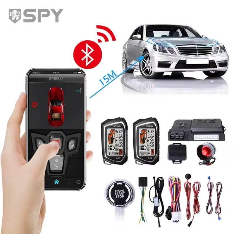 Universal 2 Way Car Alarm System APP Control Remote Start Central Door Lock Auto