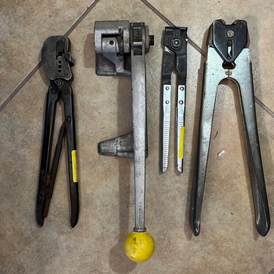 4 crimping banding tensioner heavy duty vintage working tools USA made combo