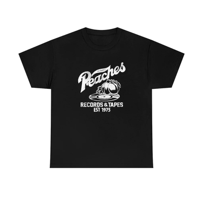 Peaches Records & Tapes Est. 1975 Record Shop Music Store Men's Unisex T Shirt T