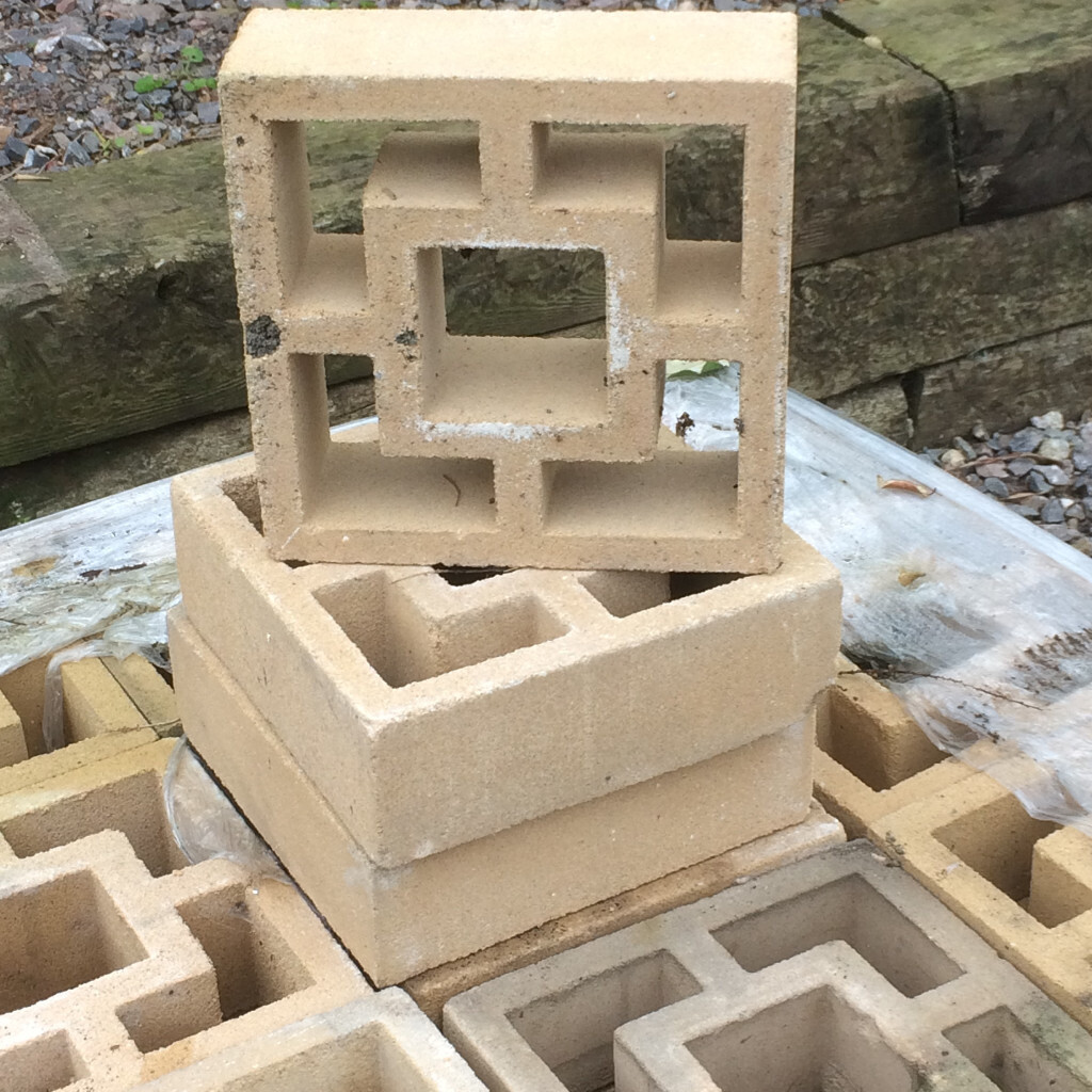 30 unused 1960's style 12" x12' x4"atomic style decorative concrete