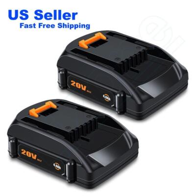 Lizone 2PC 4Ah Battery for WORX WA3520 20V PowerShare 2.0 Ah Replacement Battery