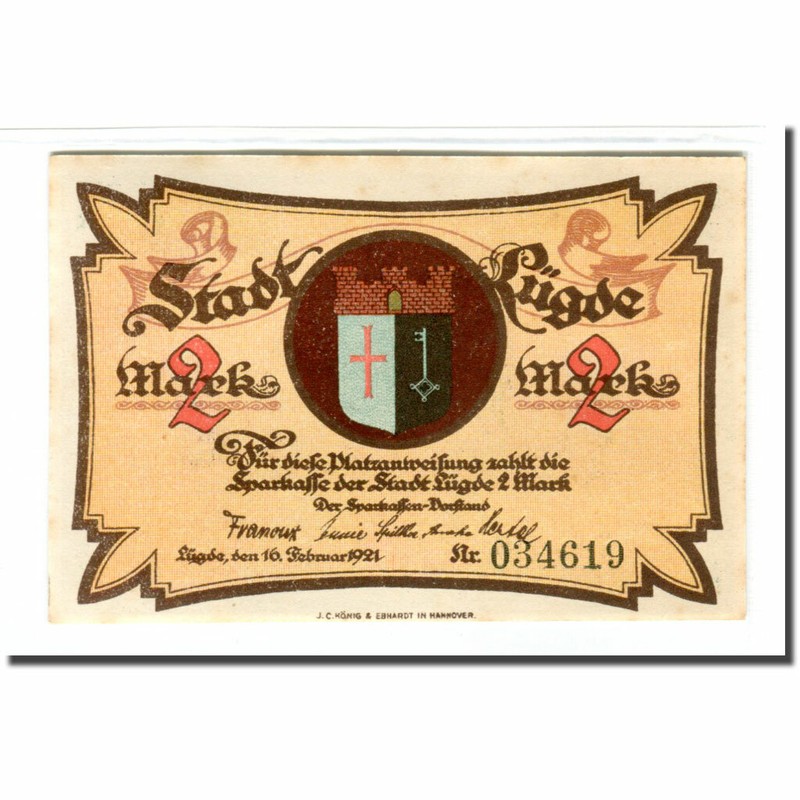 [#660330] Billet, Allemagne, Lugde, 50 Pfennig, Paysage 2, 1921, 1921-02-16, Spl