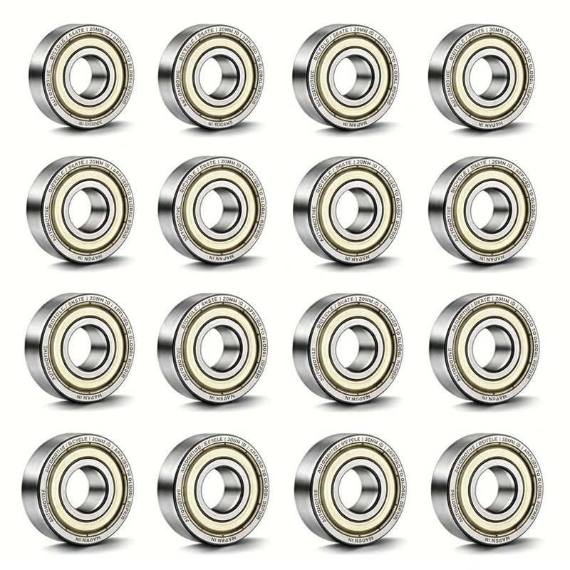 20Pcs 608 ZZ Ball Bearings, Double Shielded Carbon Steel Miniature Groove Bearin