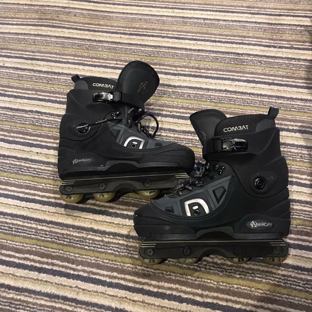 Anarchy Combat Aggressive inline skates rollerblades uk11 in Leeds