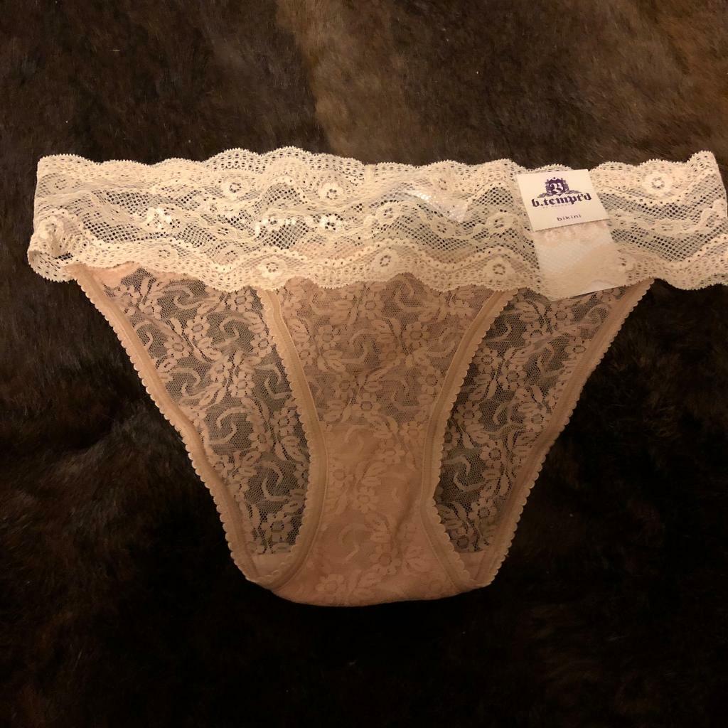 Be Tempt’d Lace Ladies Knickers Sexy Brief Underwear Size M Rose BNWT