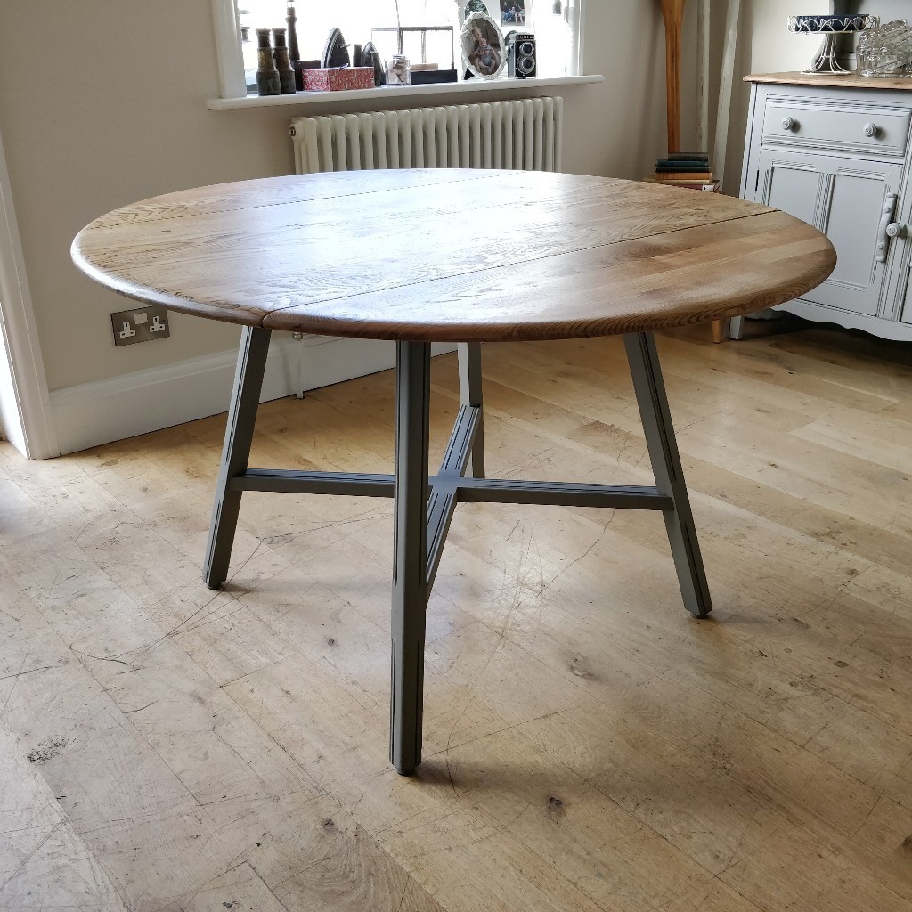 ercol table. vintage ercol. dining table. painted table. retro