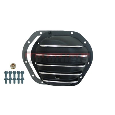Black Aluminum Fin Dana 44 GMC 10 bolt Differential Cover Ford Jeep Dodge Ram F-