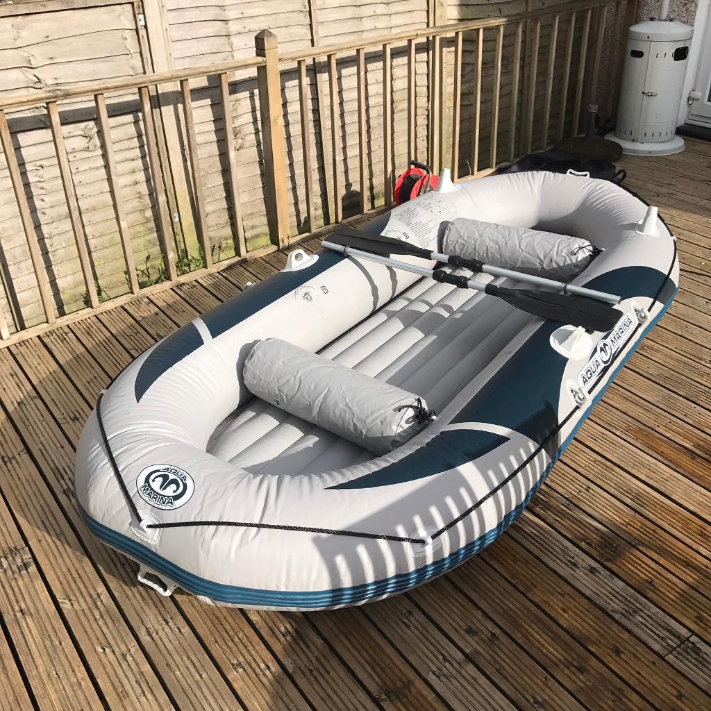 Inflatable fishing boat dingy blow up Aquamarina BT888880 in