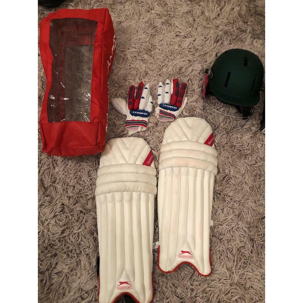Junior cricket pads + helmet in Ely, Cardiff Gumtree