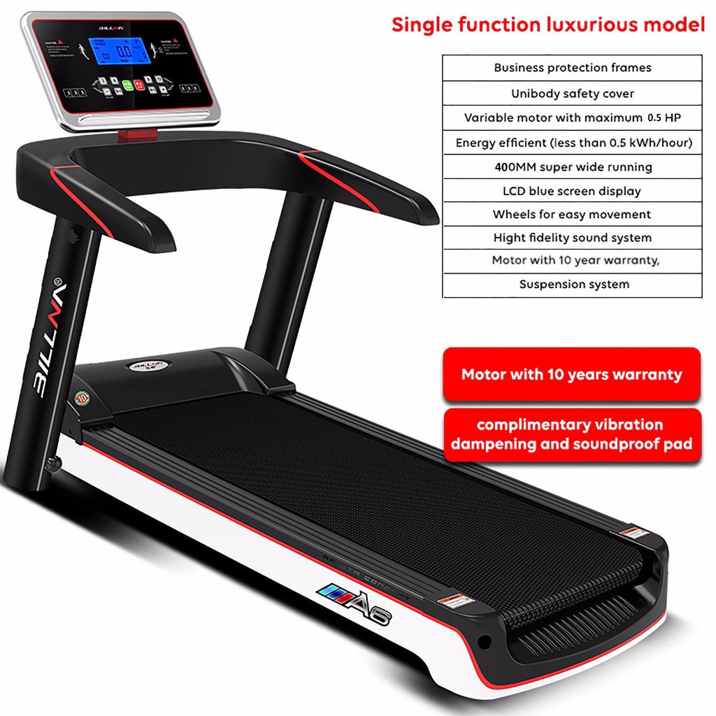 Billna A6 Foldable Treadmill Slim Line Multi Function Motorised Running Machine in Southampton