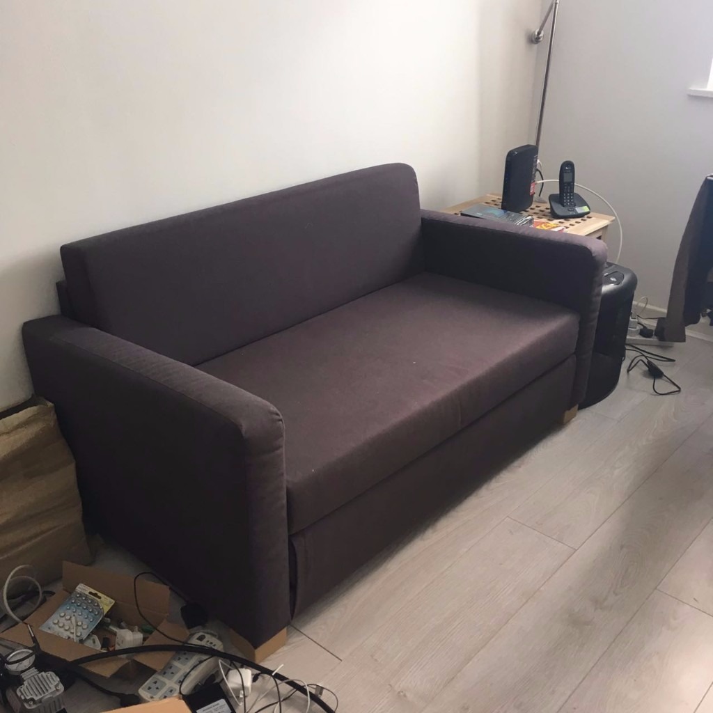 Ikea ULLVI Two Seat Sofa Bed Ransta Dark Grey In South Norwood