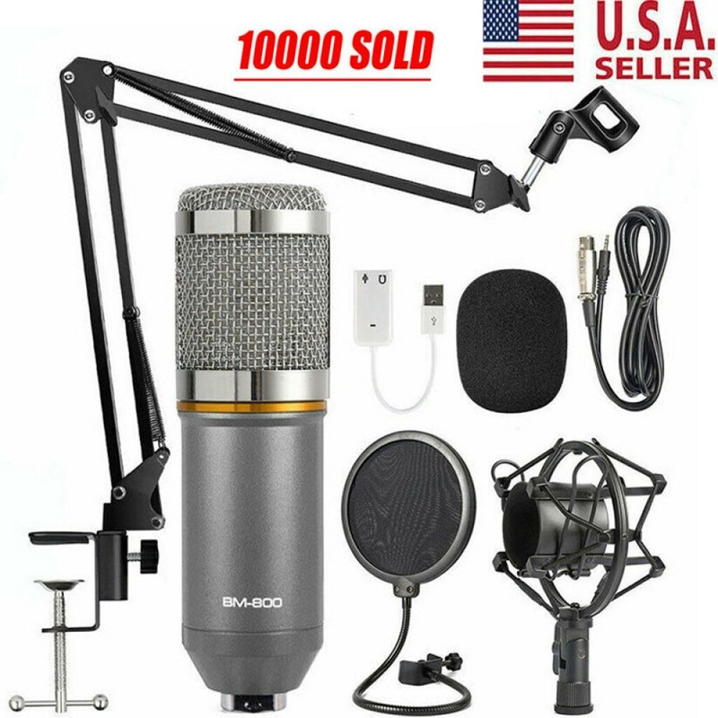 BM-800 Professional Microphone Mic Kit Broadcasting Studio Recording Condenser