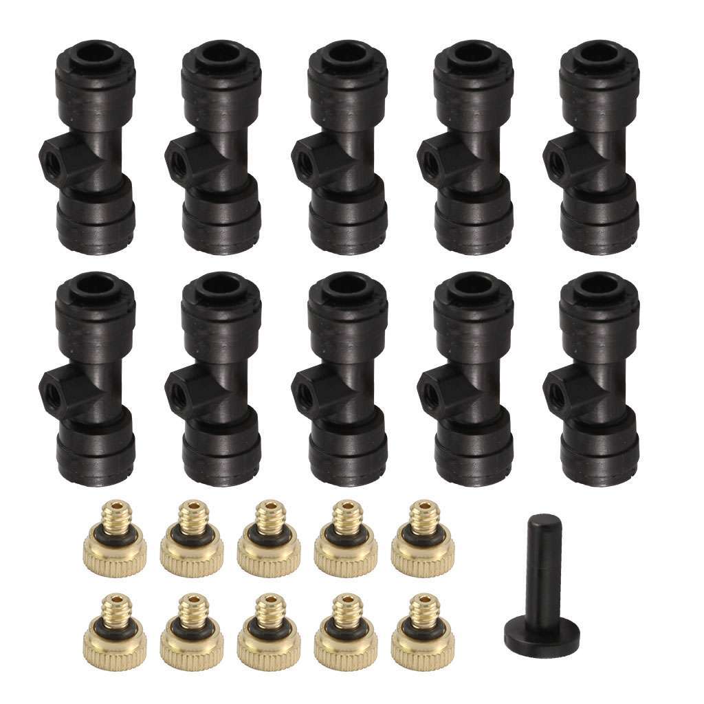 21Pcs Irrigation Misting Nozzles Set Outdoor Cooling Water Mist Fog Spray System