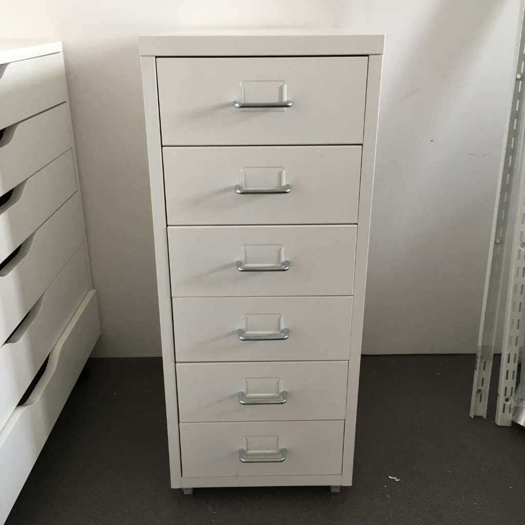 White 28x69 Cm Ikea Helmer Drawer Unit On Castors Home Kitchen