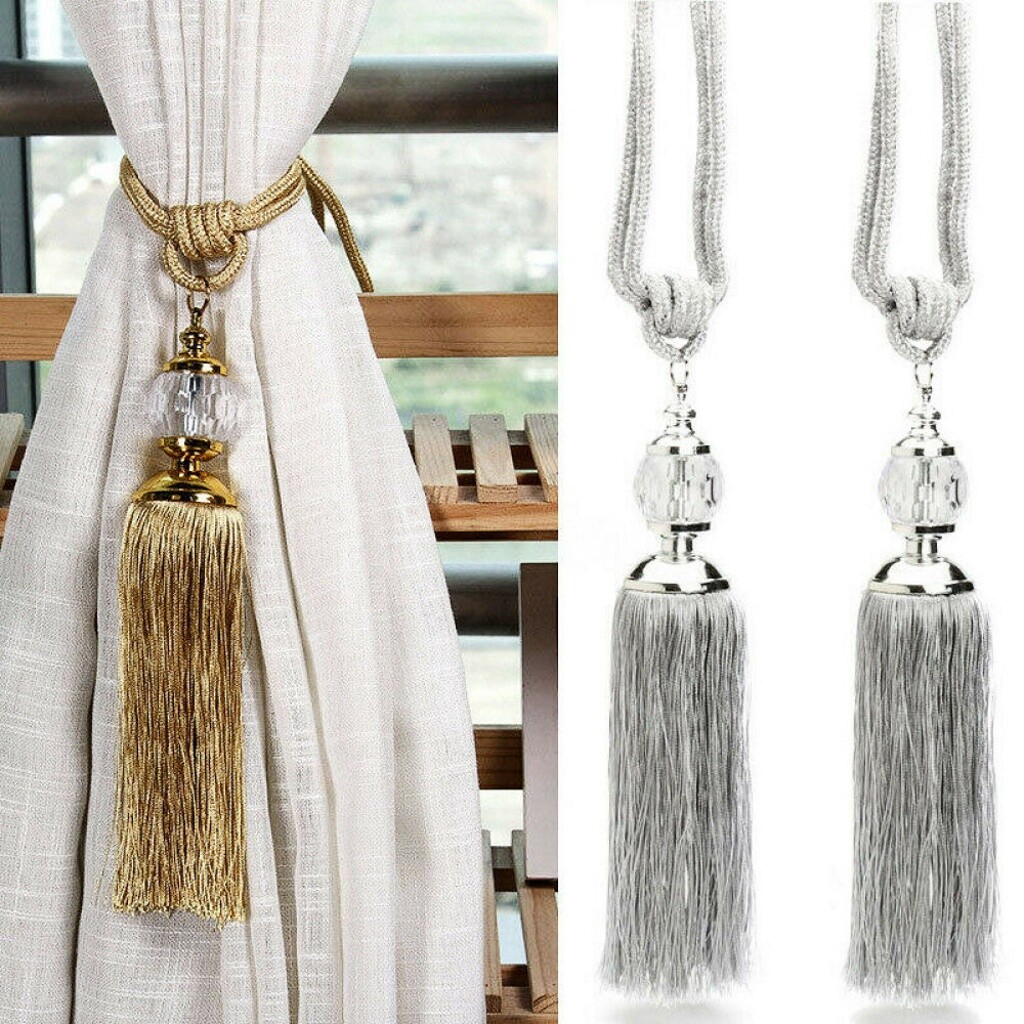 Luxury Curtain Tie Backs Hold Backs Tassel Rope Window Drapery