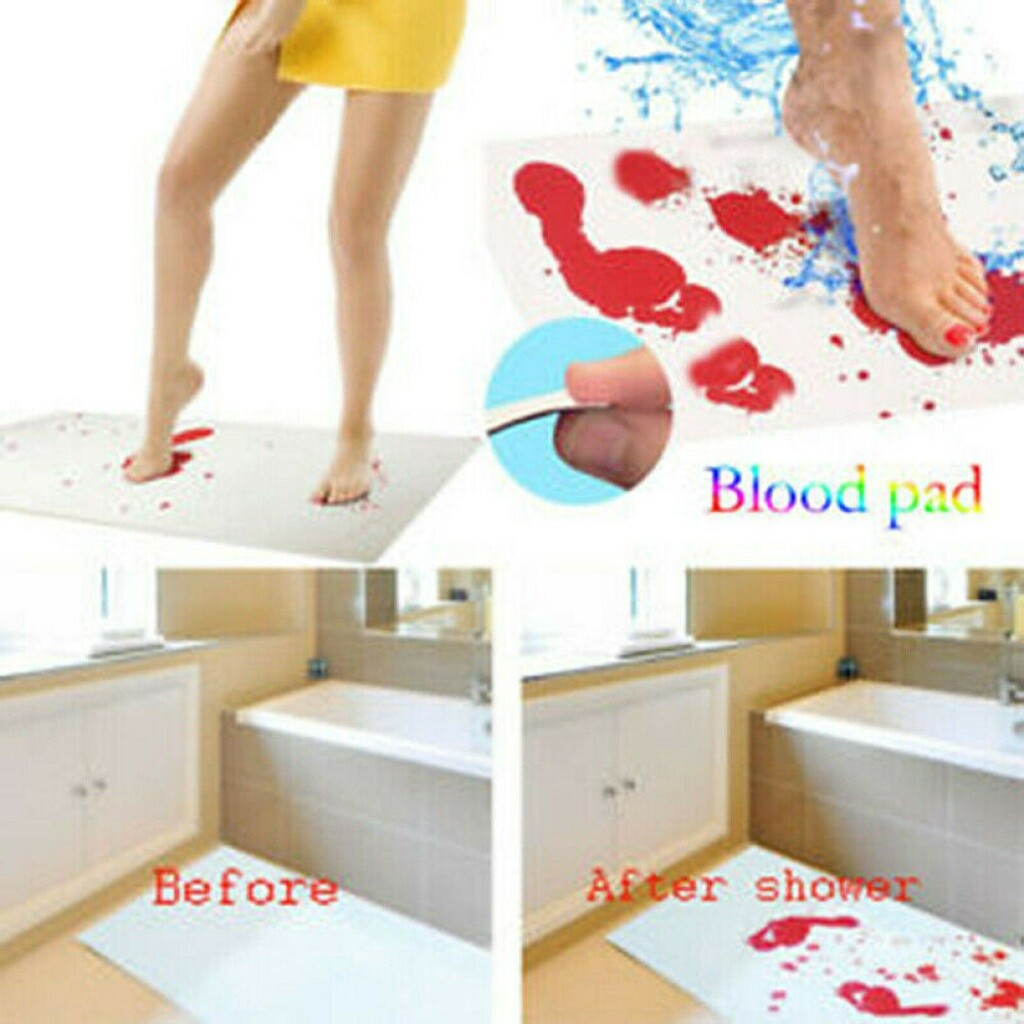 Halloween Rotes Blut Badezimmer Matte Blutiger Abdruck
