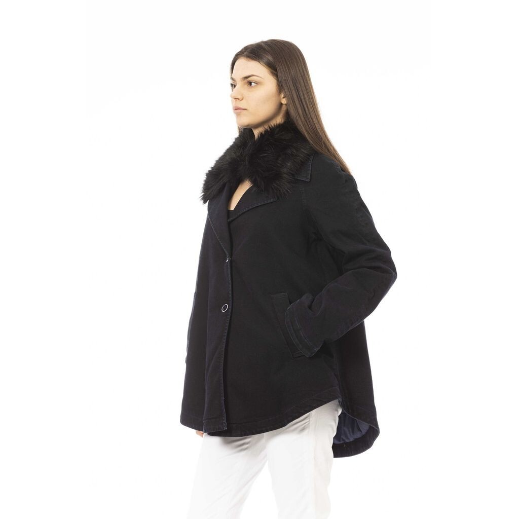 Pre-owned Jacob Cohen Women's Black Bomber Made In Italy