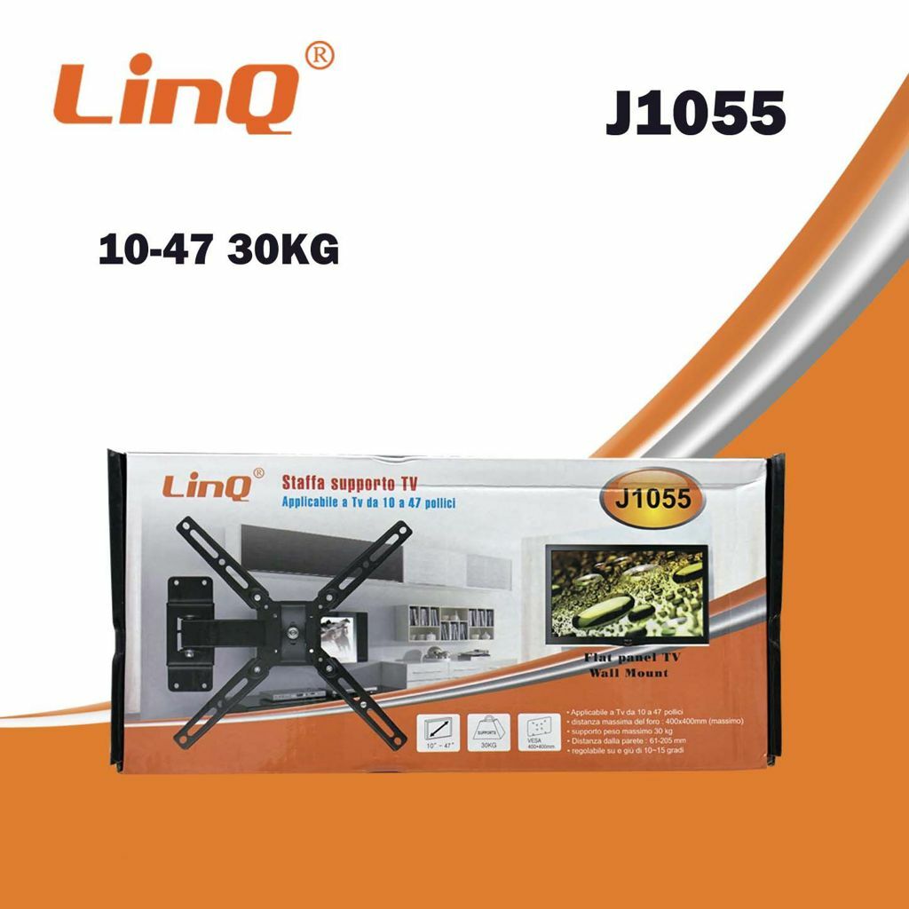 Staffa Porta Tv Universale Lcd Monitor Regolabile Parete J1055 10"-47"  linq