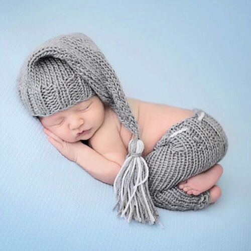 Newborn Baby Girls Boys Crochet Knit Costume Photo Photography Prop Outfits