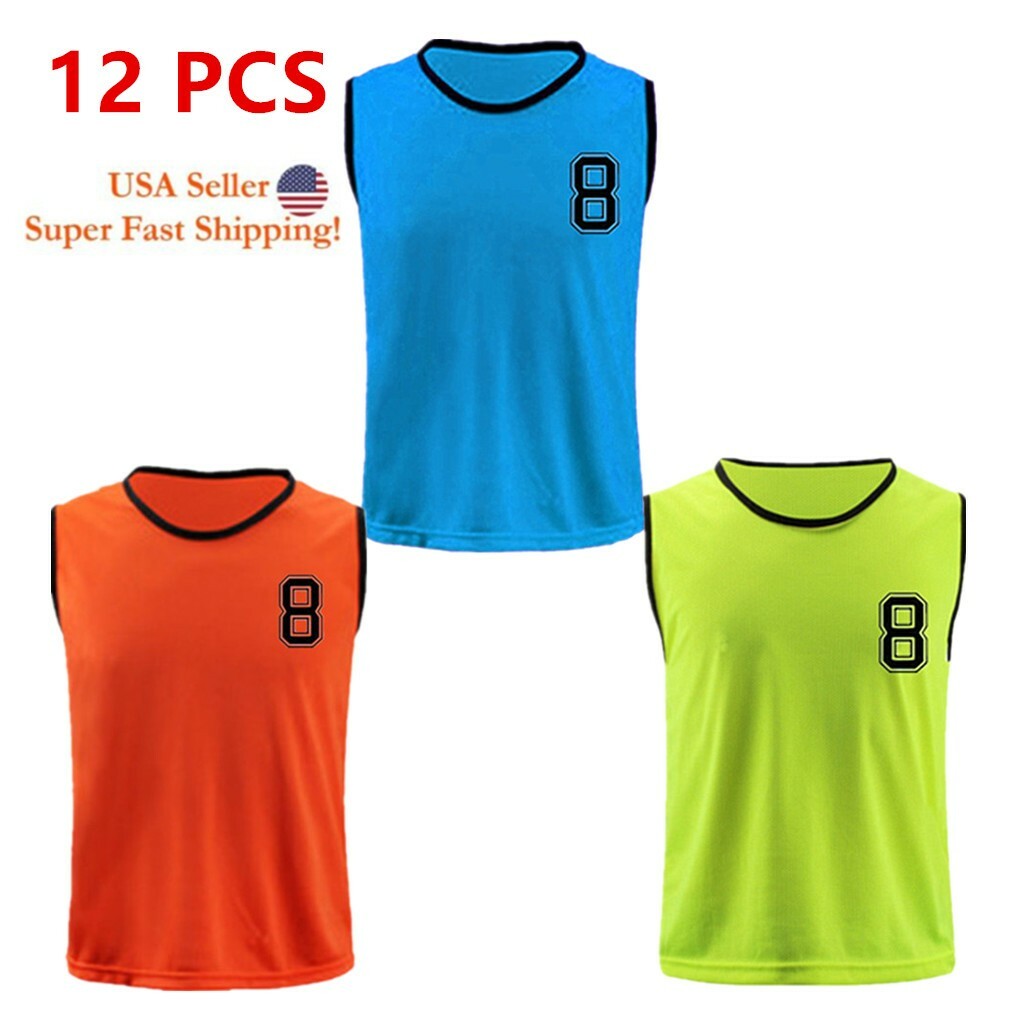 Child Adult Soccer Football Jersey Sports team Training Nylon numbered Vests