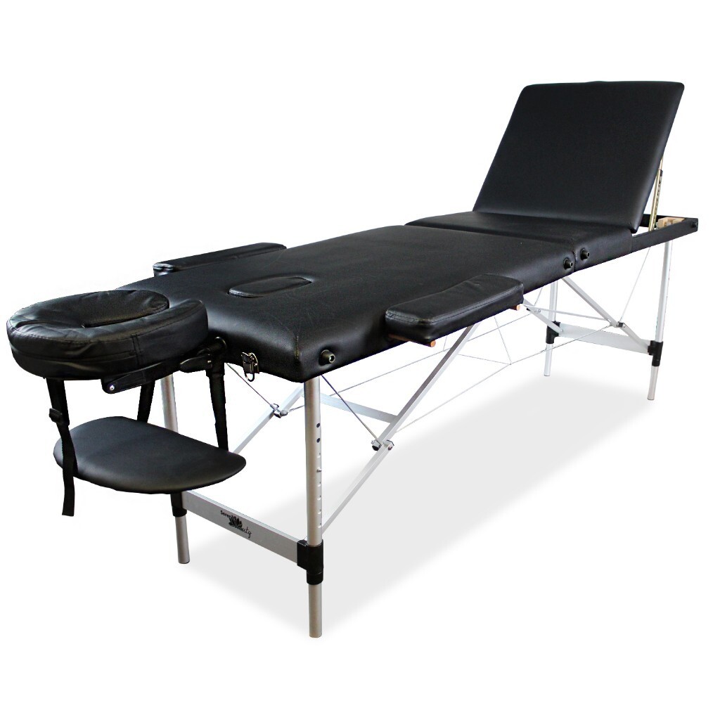 Black Massage Beauty Bed Portable Table Therapy Couch Salon Adjustable