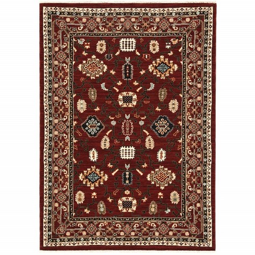 2 X 3 Красных, Черных, Цвета Слоновой Кости и Коричневых коврика Oriental Power Loom, Устойчивых к пятнам