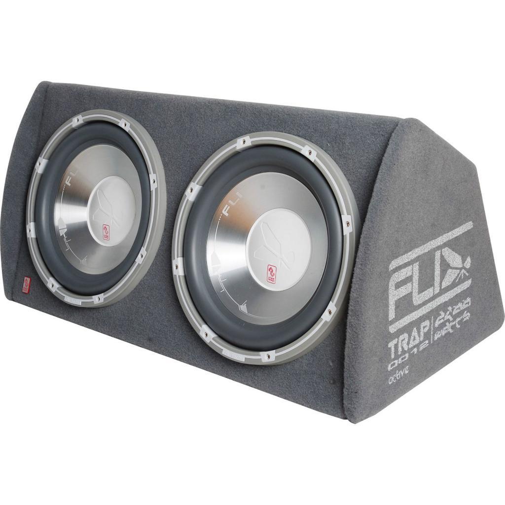 FLI TWIN ACTIVE 2400WATT SUBWOOFER BUILT IN AMPLIFIER BASS SUB in