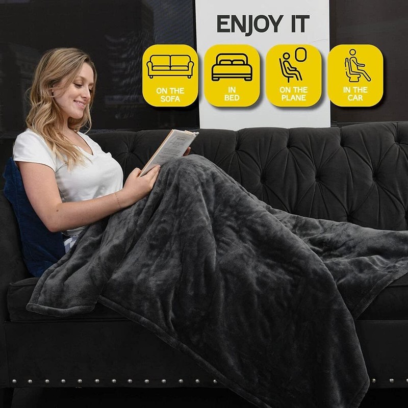 Heated Blanket, Machine Washable Extremely Soft and Comfortable Electric Blanket