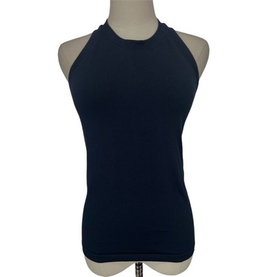 New Athleta Women's M Blue High Neck Racerback Tank Top Sleeveless Casual