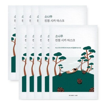 ROUND LAB Pine Tree Soothing Cica Mask Sheet 27ml x 10 Sheets