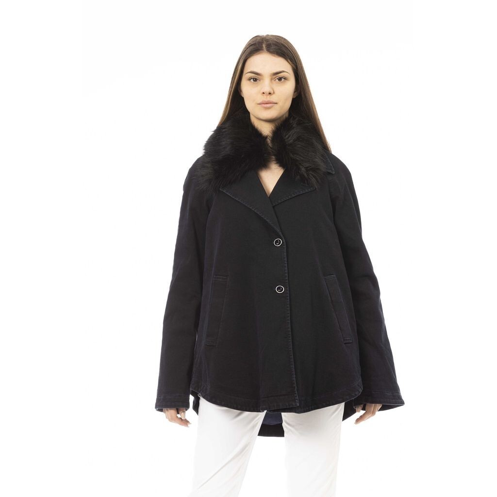 Pre-owned Jacob Cohen Women's Black Bomber Made In Italy