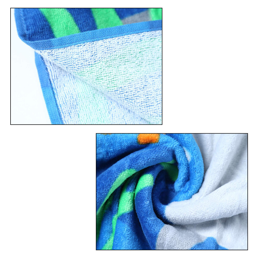 Kids Hooded Bath/Beach Towel Cartoon Animal Full Vitality Children Beach Cloak