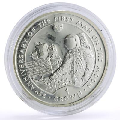 Gibraltar 1 crown Man on the Moon Spaceship Eagle Landing