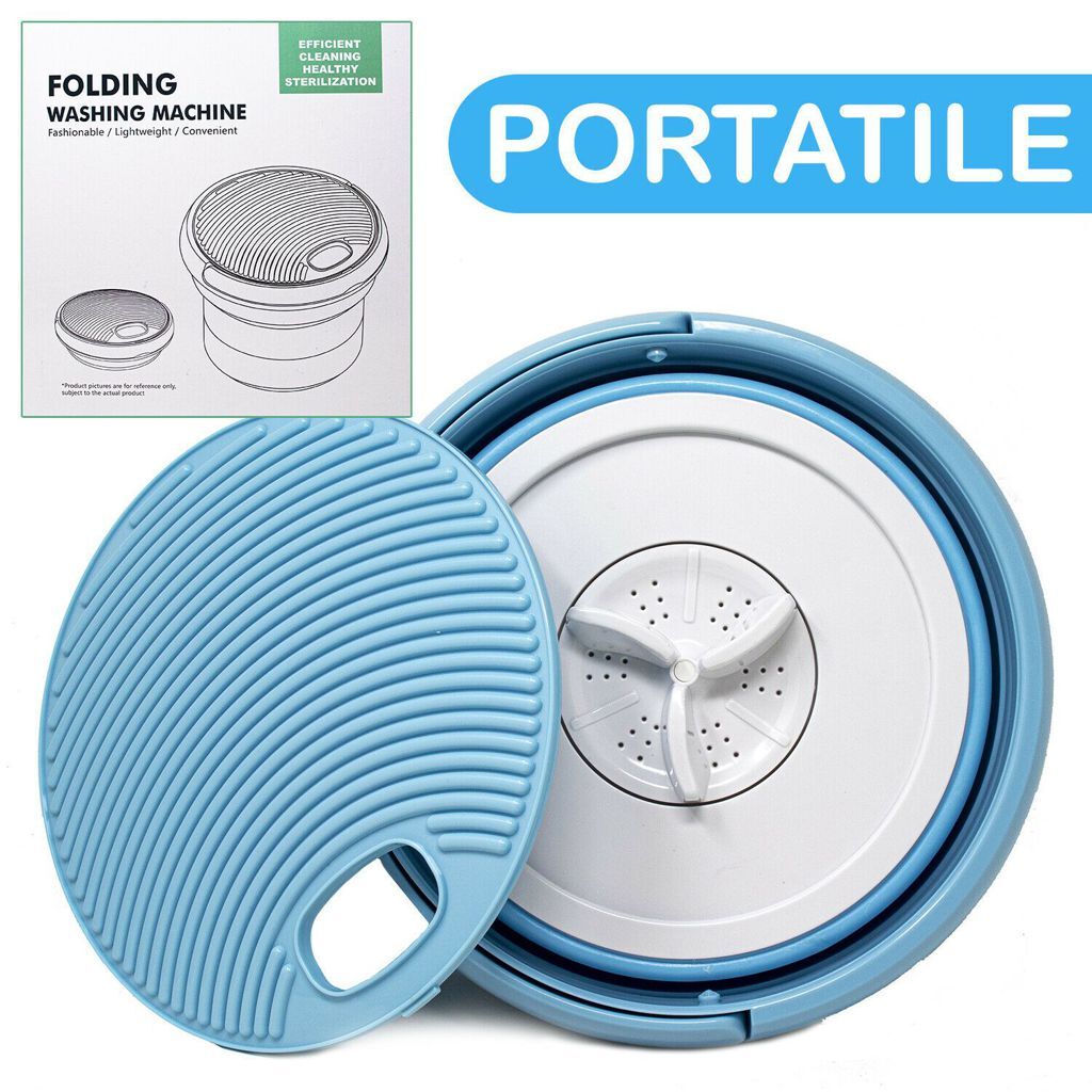 Mini Lavatrice Da Viaggio Pieghevole Richiudibile In Silicone Portatile 7 Litri