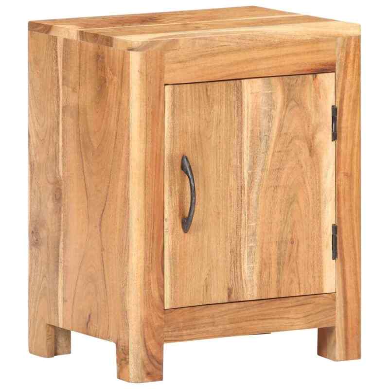Cabinet Accent Side End Table With Storage For Bedroom Solid Wood Acacia Vidaxl 